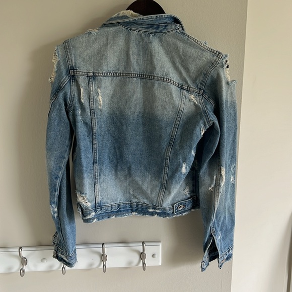 Zara Distressed Denim Jacket - Picture 6 of 7
